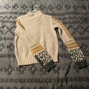 Mystree Crochet Turtleneck Sweater